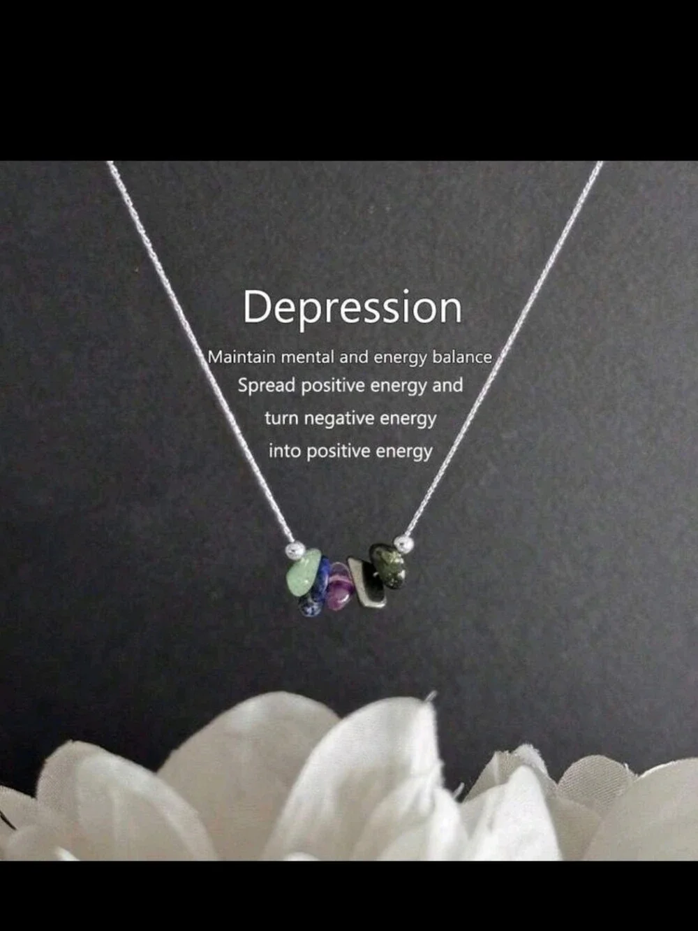 Natural Stone Jewelry Bracelet And Necklace Set, Helps Relieve Depression